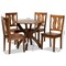 Baxton Studio Karla Modern and Contemporary Transitional Walnut Brown Finished Wood 5-Piece Dining Set 177-11379-10901-Zoro - alternate 4